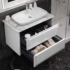 Opadiris Мебель для ванной Луиджи 90 Nova 70 подвесная белая матовая – фотография-9