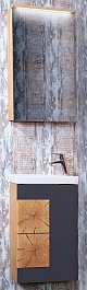 Бриклаер Мебель для ванной Форест 40 дуб золотой/антрацит – фотография-1