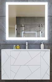 Бриклаер Мебель для ванной Кристалл 90 белая – фотография-1