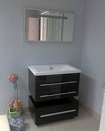 Aquanet Зеркало для ванной "Нота 50х90" алюминий – фотография-3