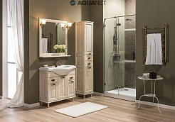 Aquanet Зеркало для ванной Тесса 85 жасмин/золото – фотография-7