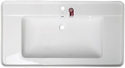 ASB-Woodline Мебель для ванной Гранда 105, белый (патина серебро), массив ясеня – фотография-7