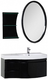 Aquanet Мебель для ванной Опера 115 R с ящиком черная (169453) – фотография-1