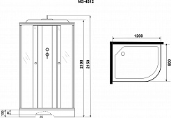 Niagara Душевая кабина Eco E120/80/13L/TN – фотография-13