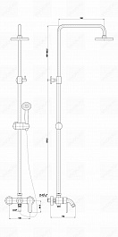 Timo Душевая система Polo SX-1100 white – фотография-2