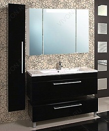 Акватон Мебель для ванной "Мадрид 100 М-1" ZSH черная – фотография-2