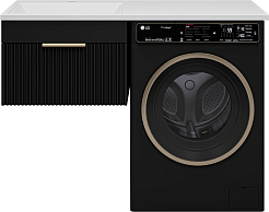 Brevita Тумба c раковиной Enfida 120 L подвесная под стиральную машину черная – фотография-1