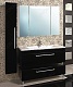 Акватон Мебель для ванной "Мадрид 100 М-1" ZSH черная – фотография-7