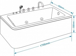 Grossman Акриловая ванна GR-17095-1L 170x95 с гидромассажем – фотография-8