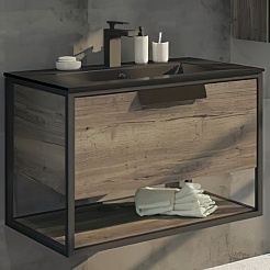 Comforty Мебель для ванной Бонн 75 подвесная дуб темный – фотография-5