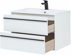 Aquanet Мебель для ванной Lino 80 подвесная белая матовая – фотография-8