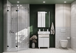 Акватон Мебель для ванной Верди Pro 60 Н белая/ясень фабрик – фотография-2