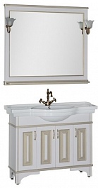 Aquanet Мебель для ванной Валенса 110 белый краколет/золото (182922) – фотография-1