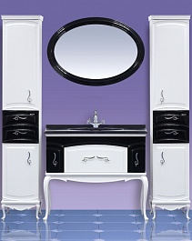 Misty Мебель для ванной Флоренция 100 бело-черная – фотография-1