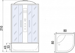 River Душевая кабина DESNA 80/43 MT – фотография-13