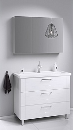 Aqwella Мебель для ванной Манчестер 100, зеркало-шкаф – фотография-7