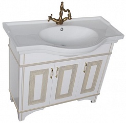 Aquanet Мебель для ванной Валенса 100 белый кракалет/золото (182921) – фотография-5