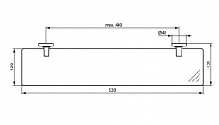 Ideal Standard Полка IOM прозрачное стекло – фотография-4