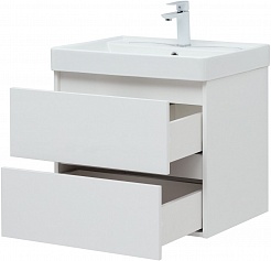 Aquanet Мебель для ванной Вега 60 подвесная белая глянцевая – фотография-19