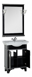 Aquanet Мебель для ванной Валенса 70 черный краколет/серебро (180463) – фотография-2