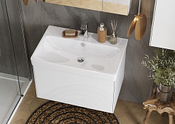 Акватон Мебель для ванной Асти 70 подвесная белая – фотография-4