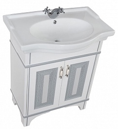 Aquanet Мебель для ванной Валенса 80 белый краколет/серебро (180456) – фотография-3