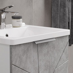 Volna Мебель для ванной Twing 70.2Y белая/бетон – фотография-9