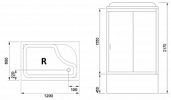 Royal Bath Душевая кабина RB 8120BP2-M-CH правая – фотография-4