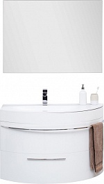 De Aqua Мебель для ванной Эскалада 100 L, зеркало Алюминиум – фотография-1