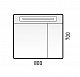 Corozo Мебель для ванной Остин 80, пайн белый – фотография-20