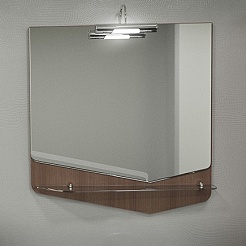Velvex Зеркало Crystal Cub 70 темный лен – фотография-1