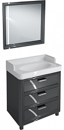 Kerama Marazzi Мебель для ванной Pompei 80, 3 ящика, черная – фотография-1