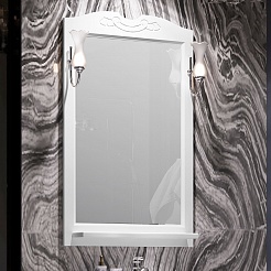 Opadiris Зеркало для ванной Брунелла 65 белое матовое – фотография-2