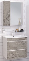 Runo Мебель для ванной Манхэттен 65 серый бетон