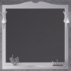 Opadiris Зеркало для ванной Валери 105 белое матовое – фотография-1