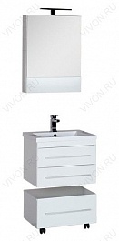Aquanet Мебель для ванной Нота 58 new камерино белая (230291) – фотография-4