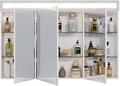 Dreja Мебель для ванной W 125 с зеркальным шкафом подвесная белая – фотография-26
