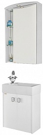 Водолей Мебель для ванной Твист 70 R белая – фотография-1