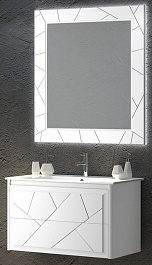  Мебель для ванной Луиджи 90 белый матовый – фотография-1