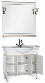 Aquanet Мебель для ванной Валенса 100 белый кракалет/золото (182921) – фотография-10