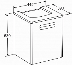 Roca Мебель для ванной Gap 45 белый глянец – фотография-5