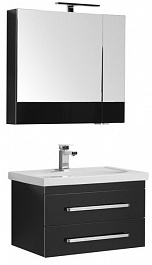 Aquanet Мебель для ванной "Сиена 70" черная подвесная (196508) – фотография-1