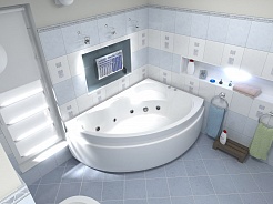 Bas Акриловая ванна Лагуна 170x110 R с гидромассажем – фотография-3