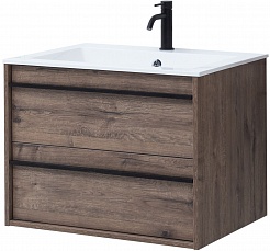 Aquanet Мебель для ванной Lino 70 подвесная дуб веллингтон – фотография-4