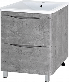Misty Мебель для ванной Атлантик 70 R 2 ящика серый камень – фотография-2