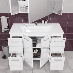 СанТа Мебель для ванной Омега 120 напольная – фотография-3