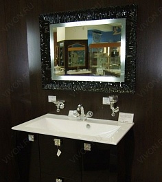Aquanet Мебель для ванной "Мадонна 90" черная с кристаллами Swarovski (168918) – фотография-2