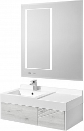 Акватон Мебель для ванной Сакура 100 ольха наварра/белая – фотография-1