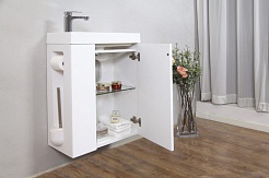 BelBagno Мебель для ванной подвесная CAPELLA 50 L Bianco Lucido – фотография-4