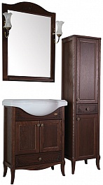 ASB-Woodline Мебель для ванной Салерно 65 антикварный орех, массив ясеня – фотография-8